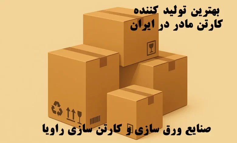 شرکت کارتنسازی راویا؛ بهترین تولیدکننده کارتن مادر در ایران