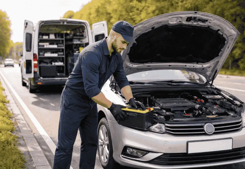 تعویض باتری ماشین در محل