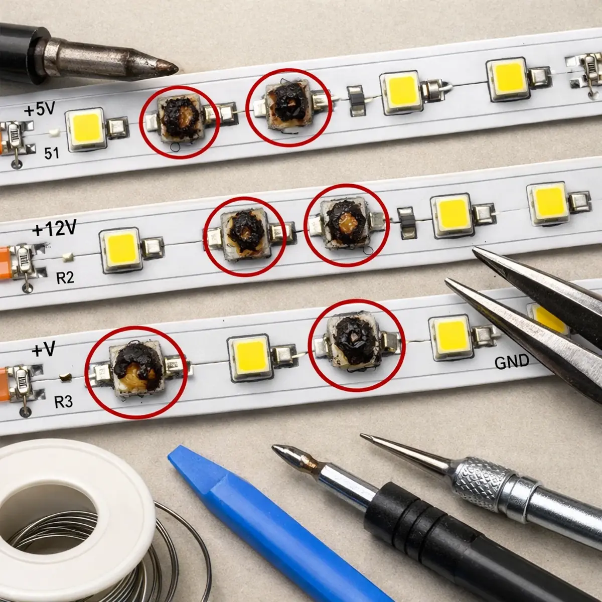 تچهیزات تعمیرات بک لایت بررد