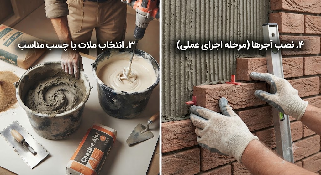انتخاب ملات و نصب